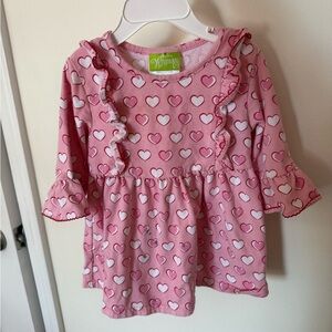 Classic Whimsy‎ Girls Toddler Size 24m Heart Top Valentines Day Pink Red Cute